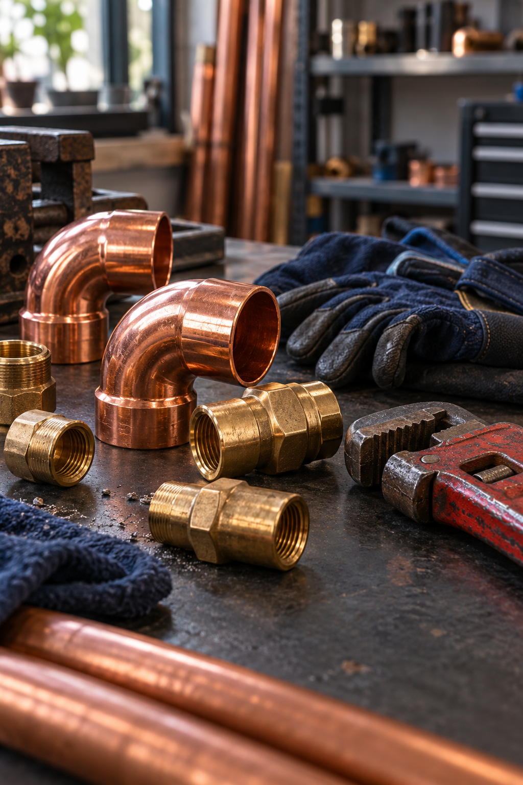 Illustrative plumbing tools and fittings